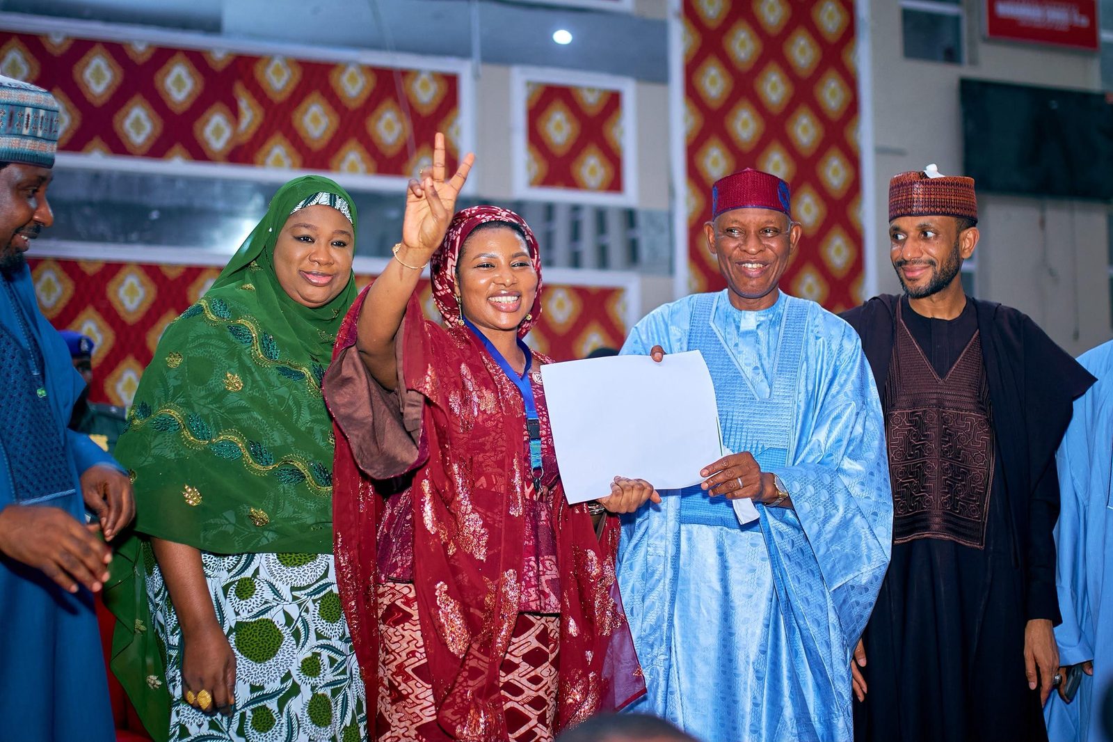 Dr. Maryam Shetty receiving her appointment letter at the inauguration